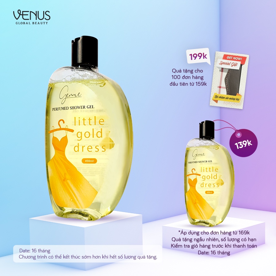 Sữa tắm nước hoa Nữ Gennie Little Gold Dress 450ml