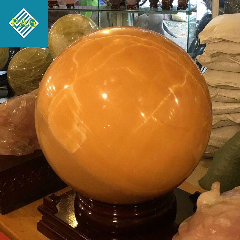 Quả Cầu Phong Thủy Đá Hoàng Long Chất Siêu Đẹp - Thu Hút Lộc Tài