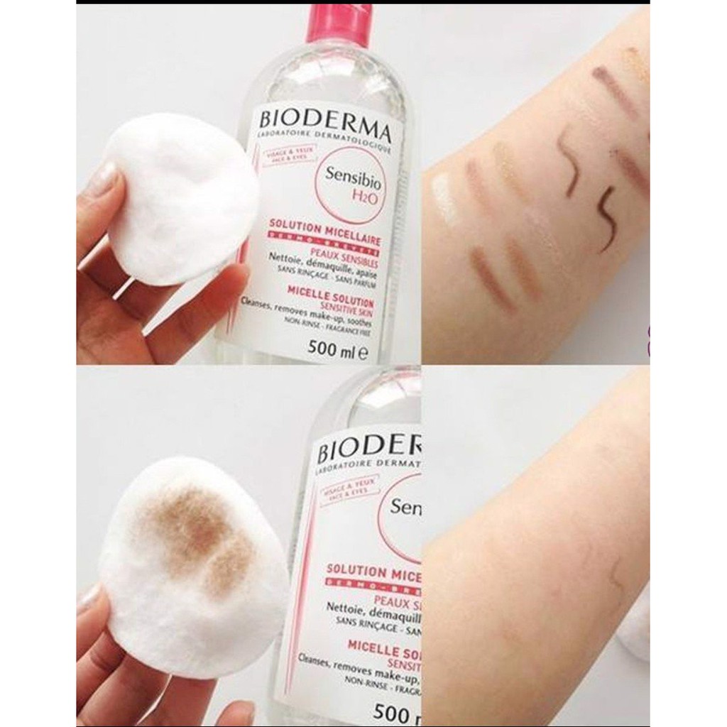 Nước tẩy trang Bioderma H2O 500ml hồng - xanh, tẩy trang cho da mặt - Baphouse Cosmetic | BigBuy360 - bigbuy360.vn