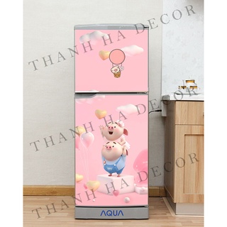 Decal dán Tủ Lạnh Pig 2022  chất liệu cao cấp