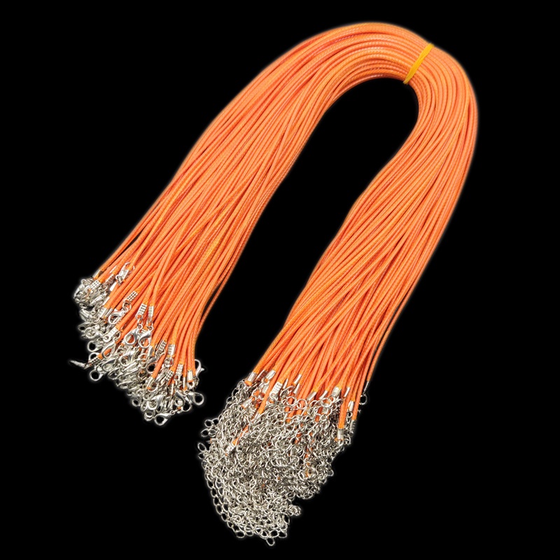 Set 10 vòng cổ bện dây da PU 2mm thời trang cho nam nữ