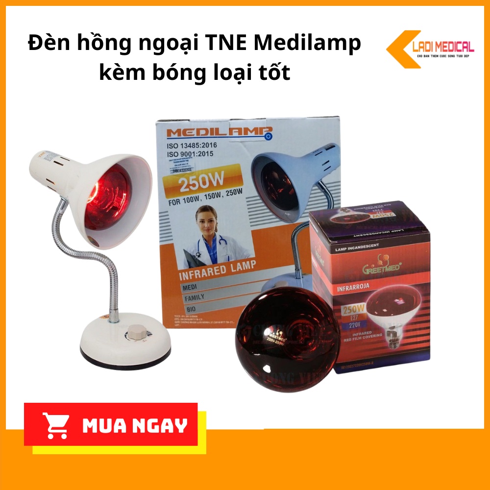 Đèn hồng ngoại TNE Medilamp dùng bóng loại tốt Greetmed 250w