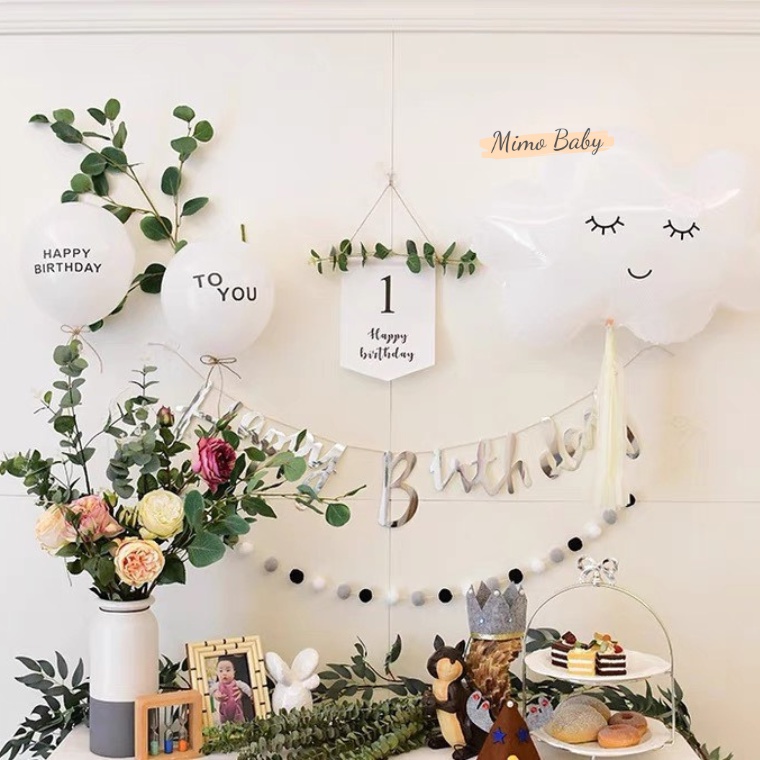 Cờ treo trang trí tiệc sinh nhật dễ thương cho bé Mimo Baby