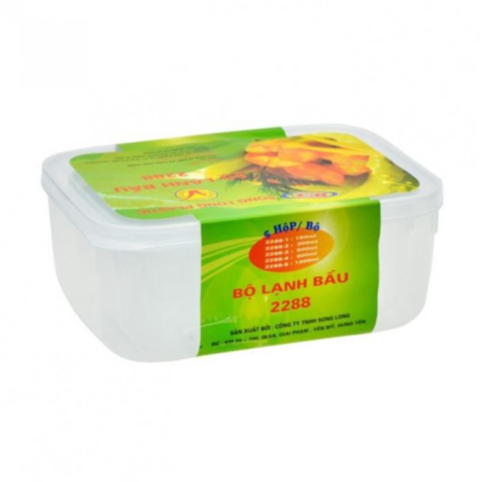 Bộ 5 hộp đựng thực phẩm 2288 Song Long | BigBuy360 - bigbuy360.vn