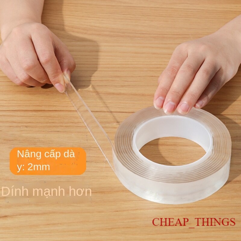 Băng keo trong suốt hai mặt cực dính chống thấm nước,Keo dán đa năng có thể tái sử dụng📢HOT TIKTOK DOUYIN💯