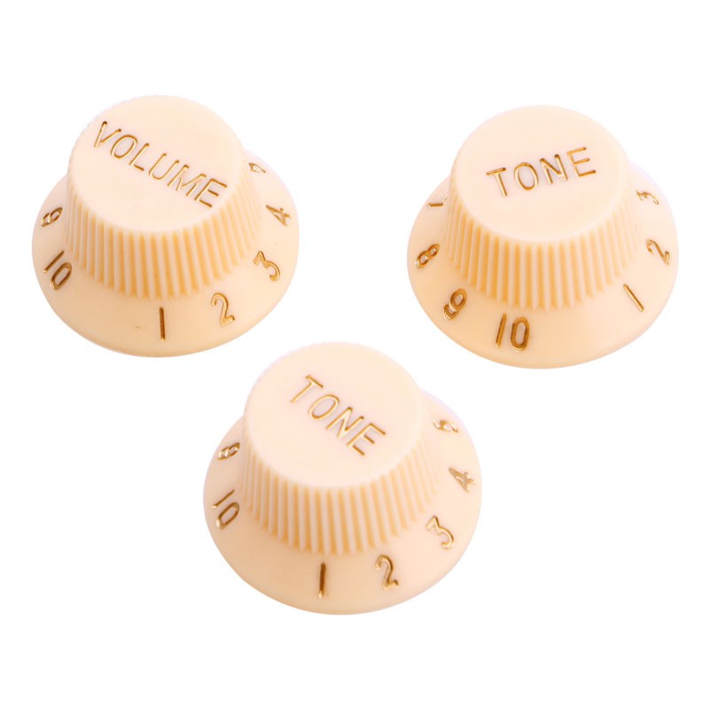 SUP Retro Style 1 Volume 2 Tone Knob Button Guitar Control Knobs For FD ST Cream