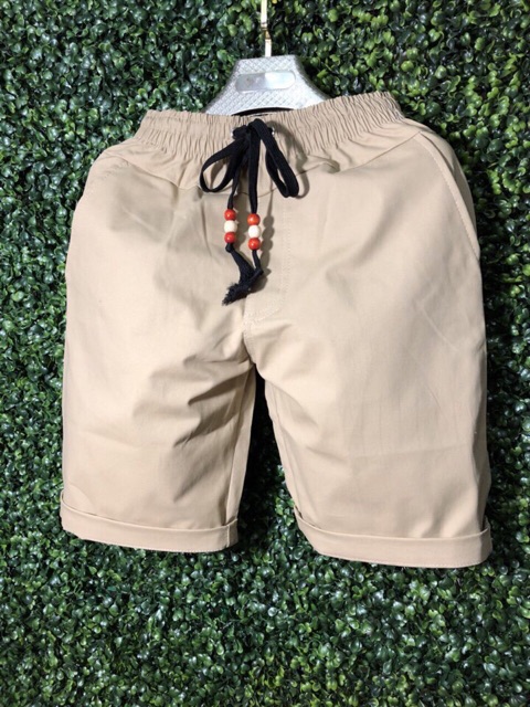 Quần short nam jogger thời trang nút gỗ