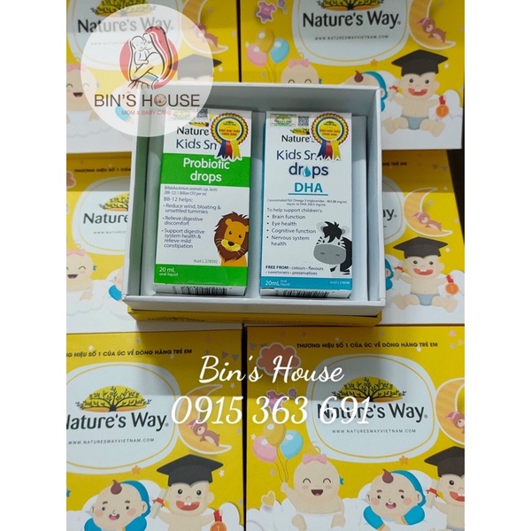 Combo DHA và men Probiotic Natures Way [DATE 2023] [HÀNG NHẬP KHẨU]