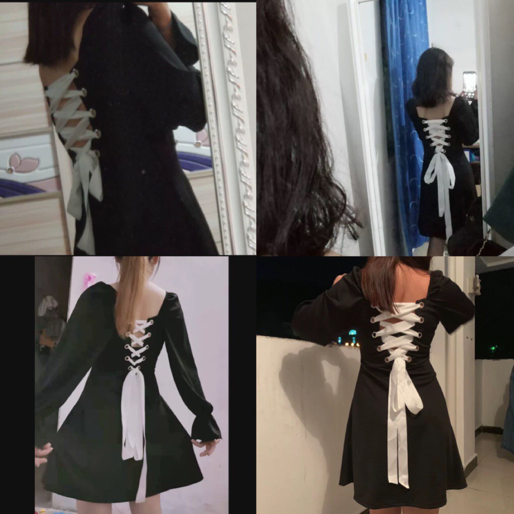 [Mã WAMT1505 giảm 10K đơn 0K] [Sẵn Hàng]♥️Đầm,Váy Đan Nơ Lưng Xoè Ulzzang(ảnh thật)4 màu Size S,M,L | BigBuy360 - bigbuy360.vn