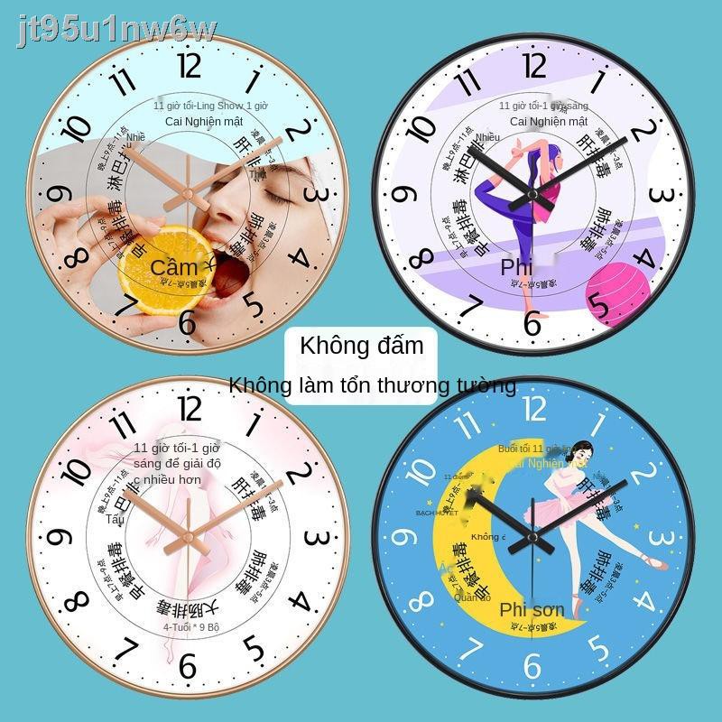Thẩm mỹ viện chăm sóc sức khỏe trang trí cửa hàng miễn phí cú đấm sáng tạo thời ròng màu đỏ đồng hồ treo tườ
