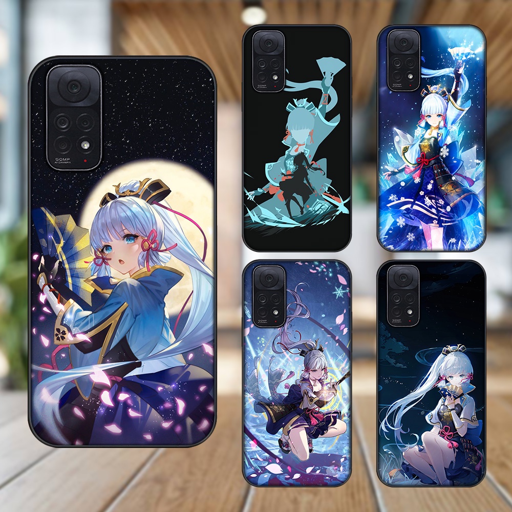 Ốp lưng Xiaomi Redmi Note 11, Note 11s viền đen in hình Ayaka Genshin Impact