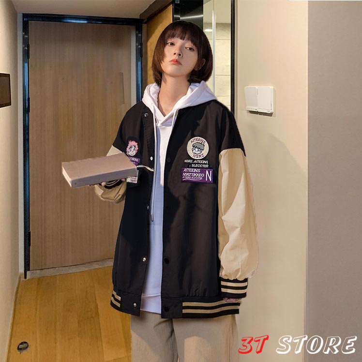 [Video + Ảnh Thật] Áo Khoác Bomber Freesize Unisex form rộng style Ulzzang | BigBuy360 - bigbuy360.vn
