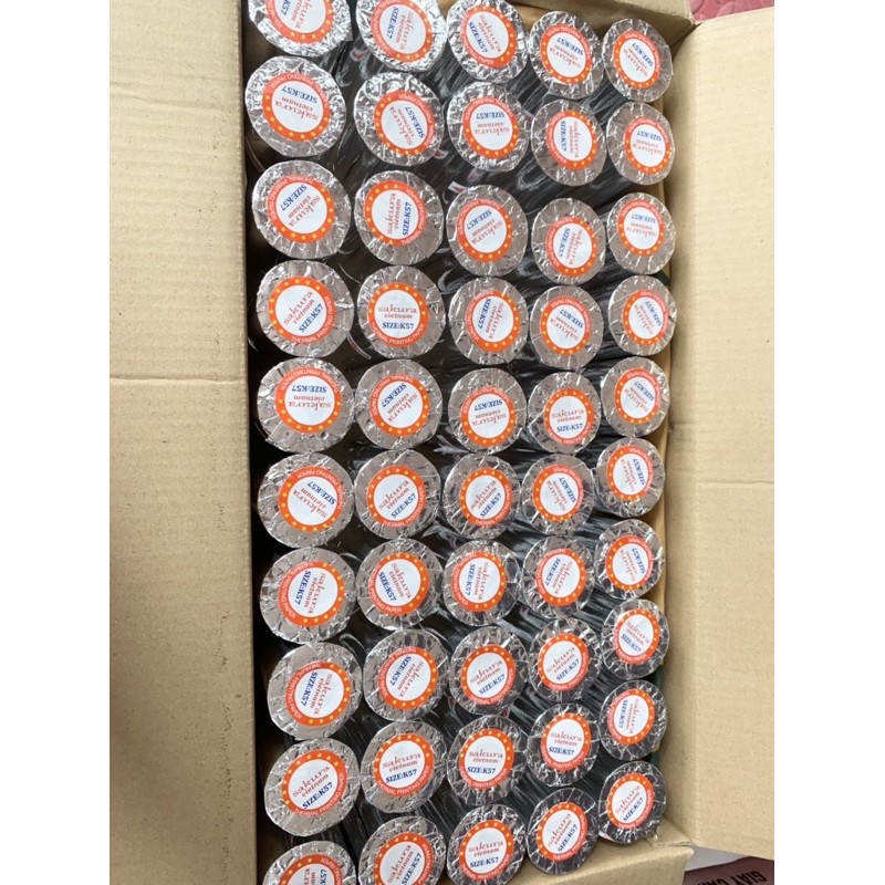 5 Cuộn giấy in nhiệt K57,58 phi 45 bọc bạc cho máy POS, Taxi, bán hàng