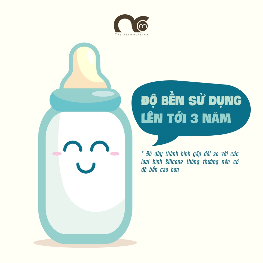 Bình sữa silicon cho bé MAMACHI Premium 160ml 260ml, bình sữa cho trẻ sơ sinh - Monnie Kids