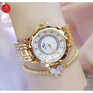 Đồng hồ nữ Bee Sister 1506 đính đá cao cấp 32mm (Vàng) + Tặng hộp đựng đồng hồ thời trang & Pin