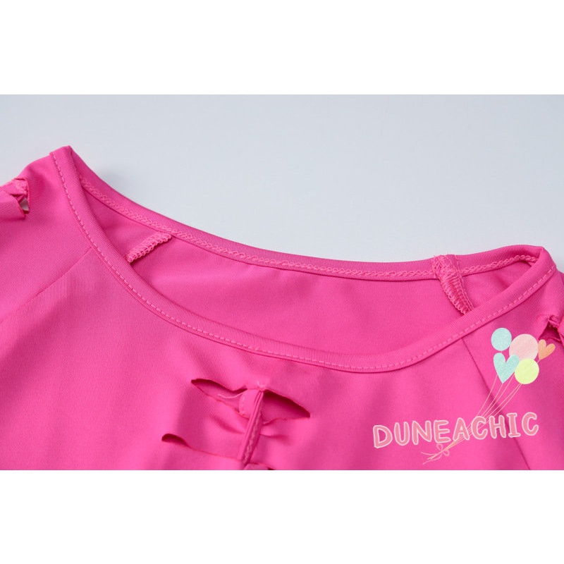 DUNEA Đầm tay dài màu trơn thời trang gợi cảm dành cho nữ