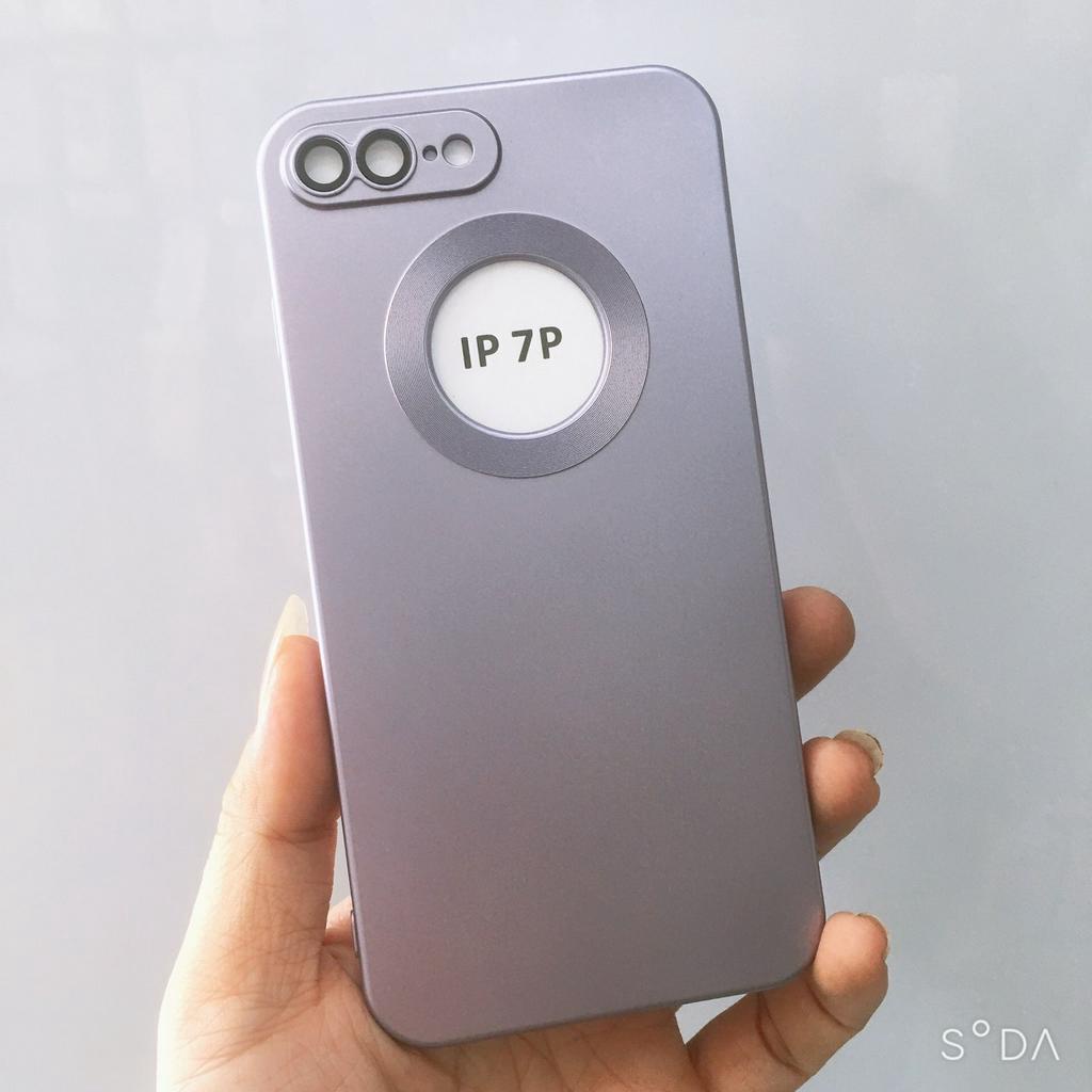 Ốp lưng iPhone 7Plus/8Plus TPU màu nhám chống vân tay hở Táo viền vuông sang trọng