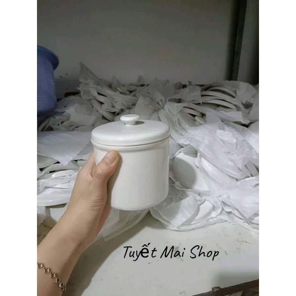 Thố sứ 0.5l bộ nồi nấu cháo chậm bear
