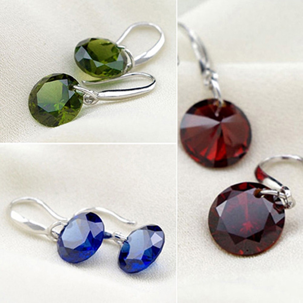 (MỚI) Bông tai mạ bạc đính đá thời trang