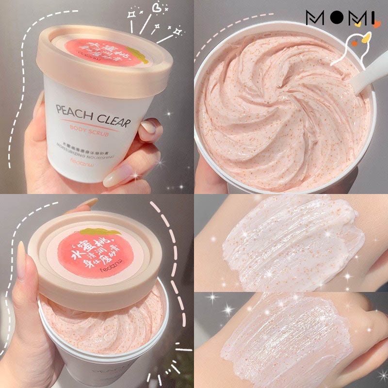 Tẩy da chết đào toàn thân HEYXI Peach Clear Body Scrub Moisturizing Nourishing