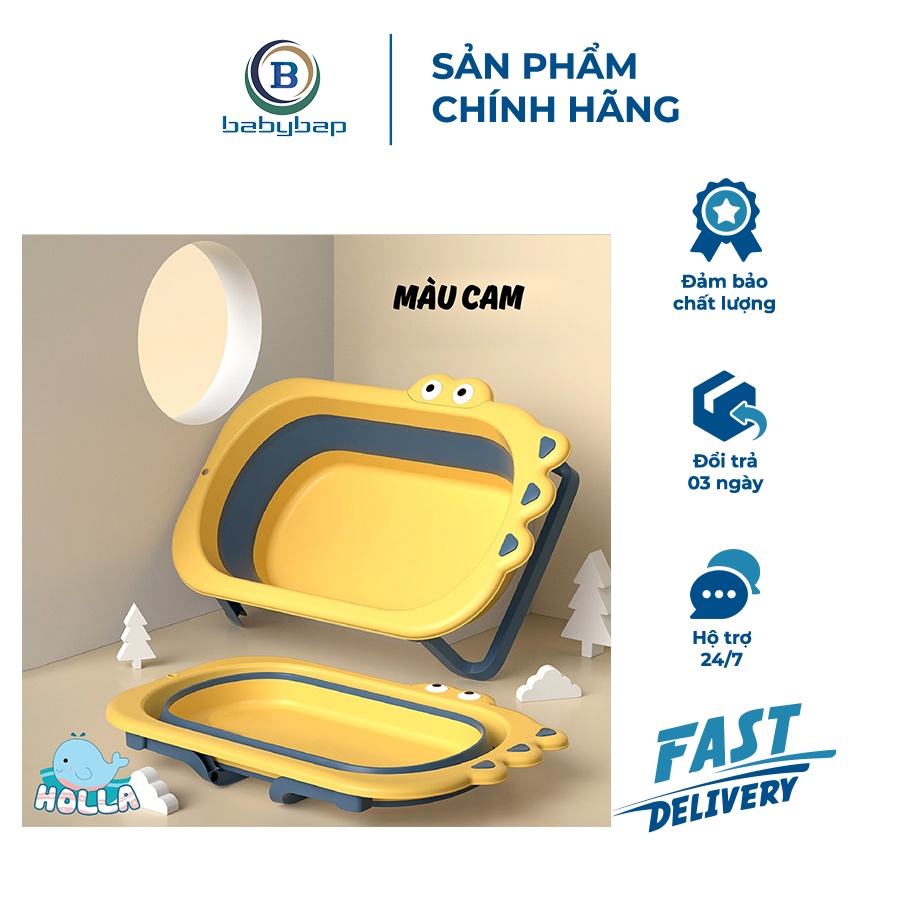 Chậu Tắm Hình Cá Sấu Gấp Gọn Kèm Phao Holla HL - 03139