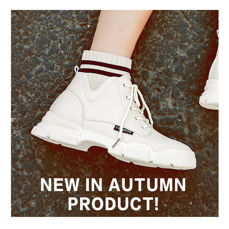 [Mã FASHIONGREEN15 giảm tới 30K đơn 99K] Giày Boot Tất Nữ Cổ Ngắn Thời Trang Anh Quốc GN01 | BigBuy360 - bigbuy360.vn