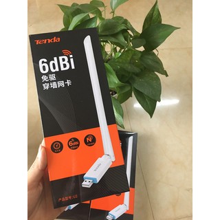 USB Thu Wifi – Tenda U2 – USB thu wifi cho máy tính tốc độ 150Mbps 1 anten 6 dBi – Thu xa, phát Khỏe, ổn định