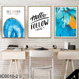 Set tranh canvas họa tiết tropical Hello Follow me phong cách tối giản 30x40 DC0010-2