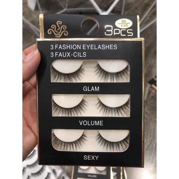 Lông Mi Chồn 3D Fashion Eyelashes 3 Faux Cils Set 3 Cặp