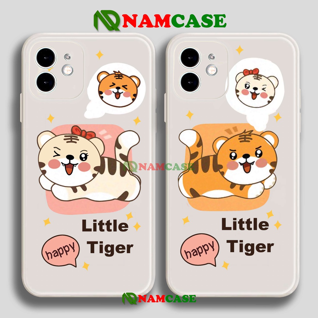 Ốp lưng iPhone cặp đôi cạnh viền vuông silicon dẻo cho iphone 6/6s/7/8/X/XS/XR/11/12/13 Pro Plus Max Hổ tiger cute