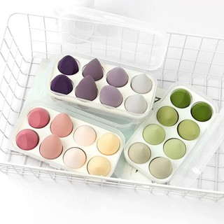 Set 8 mút trang điểm hình trứng, mút tán phấn