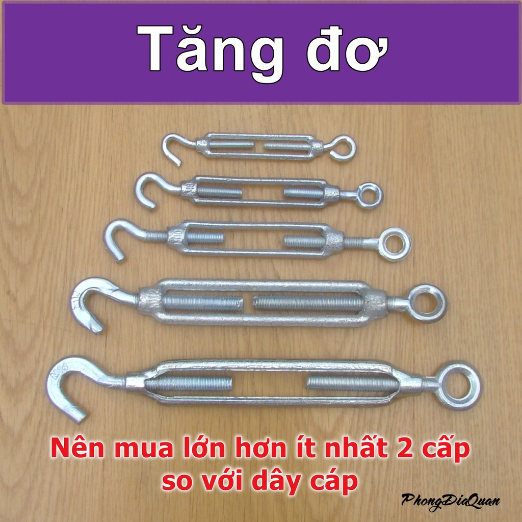 Tăng đơ dây cáp 6, 8, 10, 12, 14 (bằng sắt)