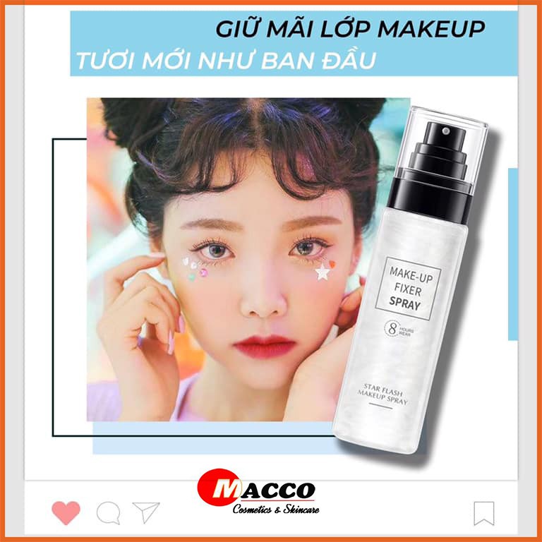 [Hot Tik Tok] Xịt Khóa Nền Trang Điểm Star Flash Make Up Spray - Xịt Khoáng Dưỡng Ẩm Lâu Trôi