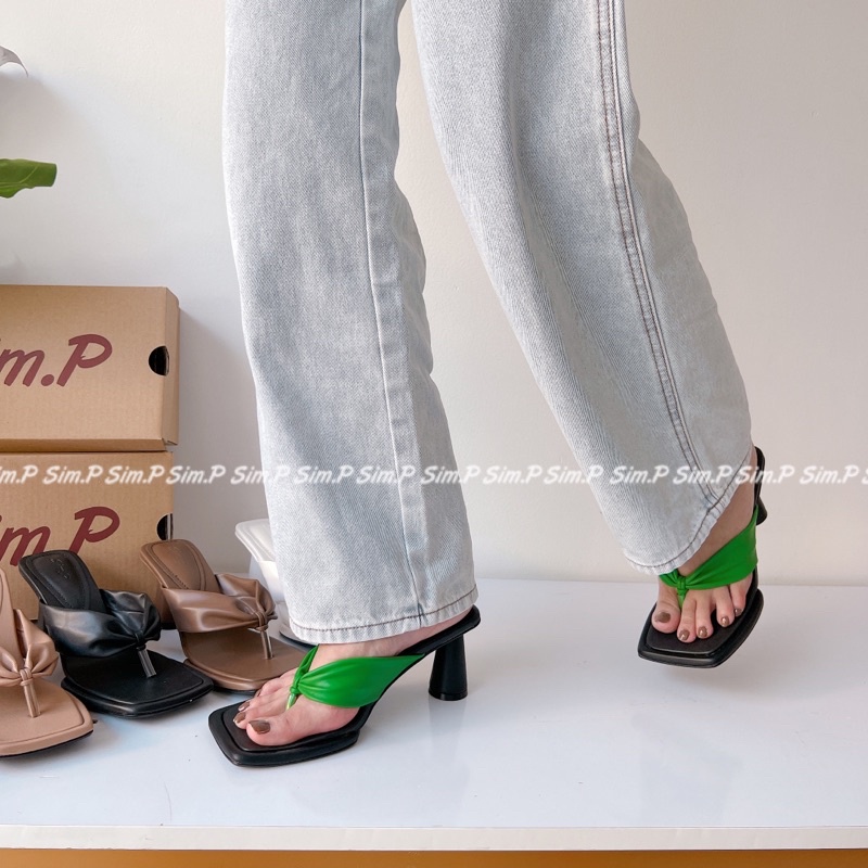 Guốc nữ simpshoes cao 7cm quai kẹp - ruco