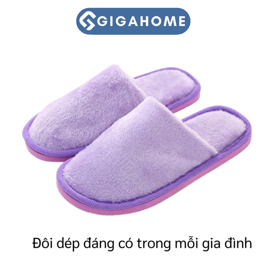 Dép Lông Nam Nữ Cao Đi Trong Nhà, Văn Phòng GIGAHOME Giữ Ấm Đôi Chân 8932