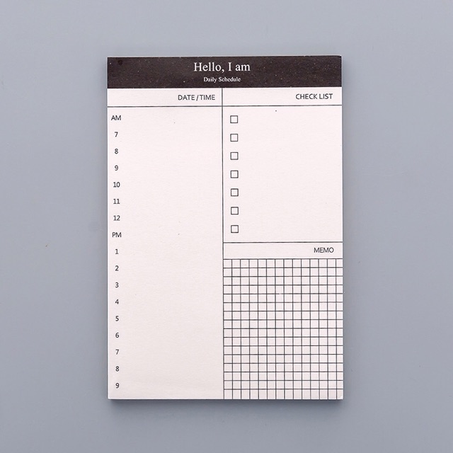 Giấy Note Planner Ghi Chú Kế Hoạch Lịch Trình Hằng Ngày