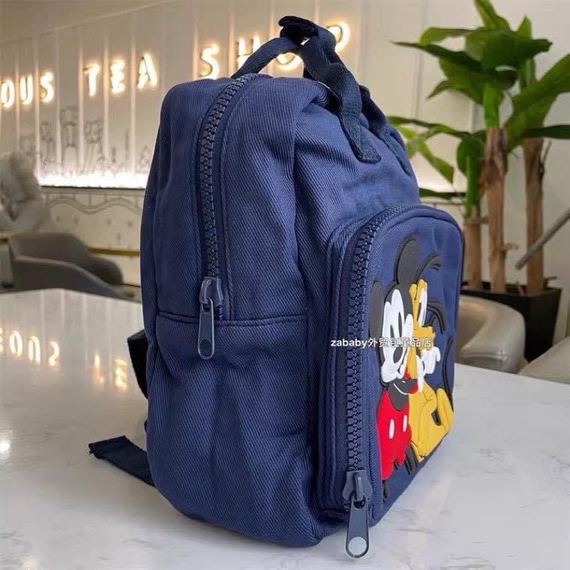 Balo zara mickey xanh than cho bé