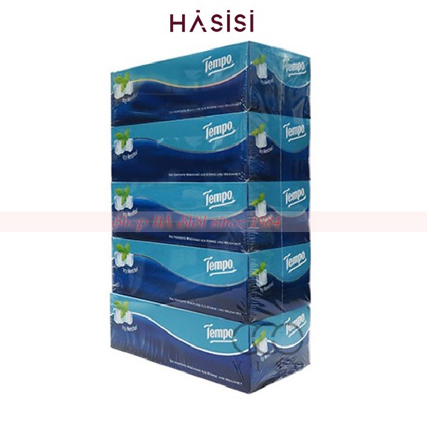 Khăn Giấy TEMPO - Box Facial Tissues 90 Tờ- ICy menthol