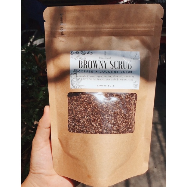 Browny Scrub, Tẩy Tế Bào Chết Handmade