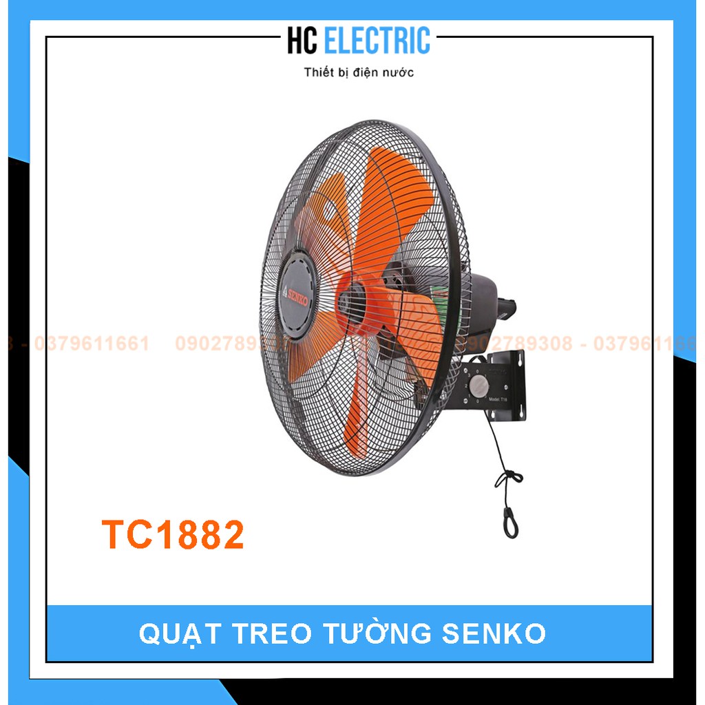 [ QUẠT SENKO ] Quạt treo  tường SENKO - Model : TC1880/TC1886/T1882 ( Màu ngẫu nhiên )