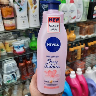 Sữa Dưỡng Thể Nivea Lotion Dewy Sakura & Oil Dưỡng Trắng Từ Dầu Jojoba 350ml