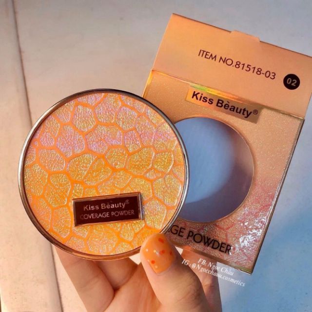 ( chính hãng) Phấn nén 2 tầng hương đào kiss beauty | BigBuy360 - bigbuy360.vn
