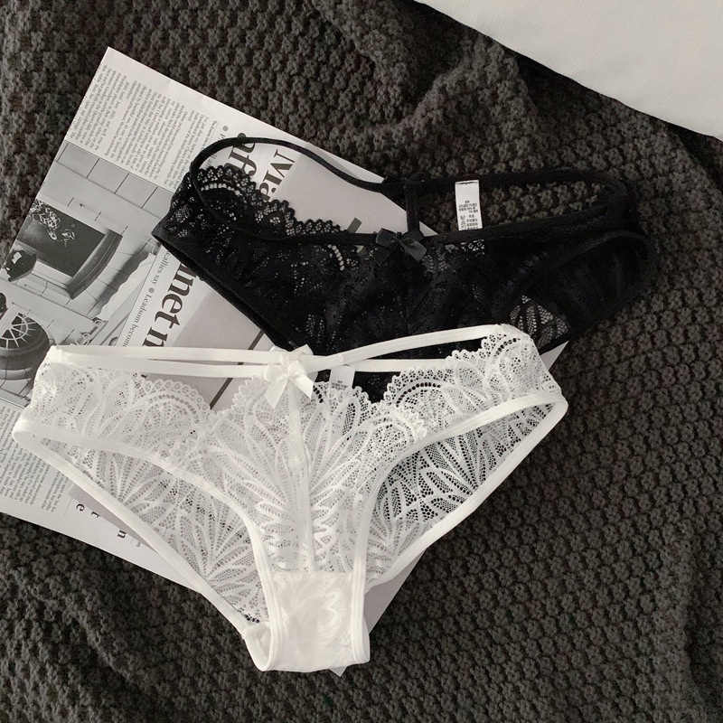 Quần lót ren nữ gợi cảm cạp thấp cotton lưới trong suốt , lingerie sexy iBra's store iB074