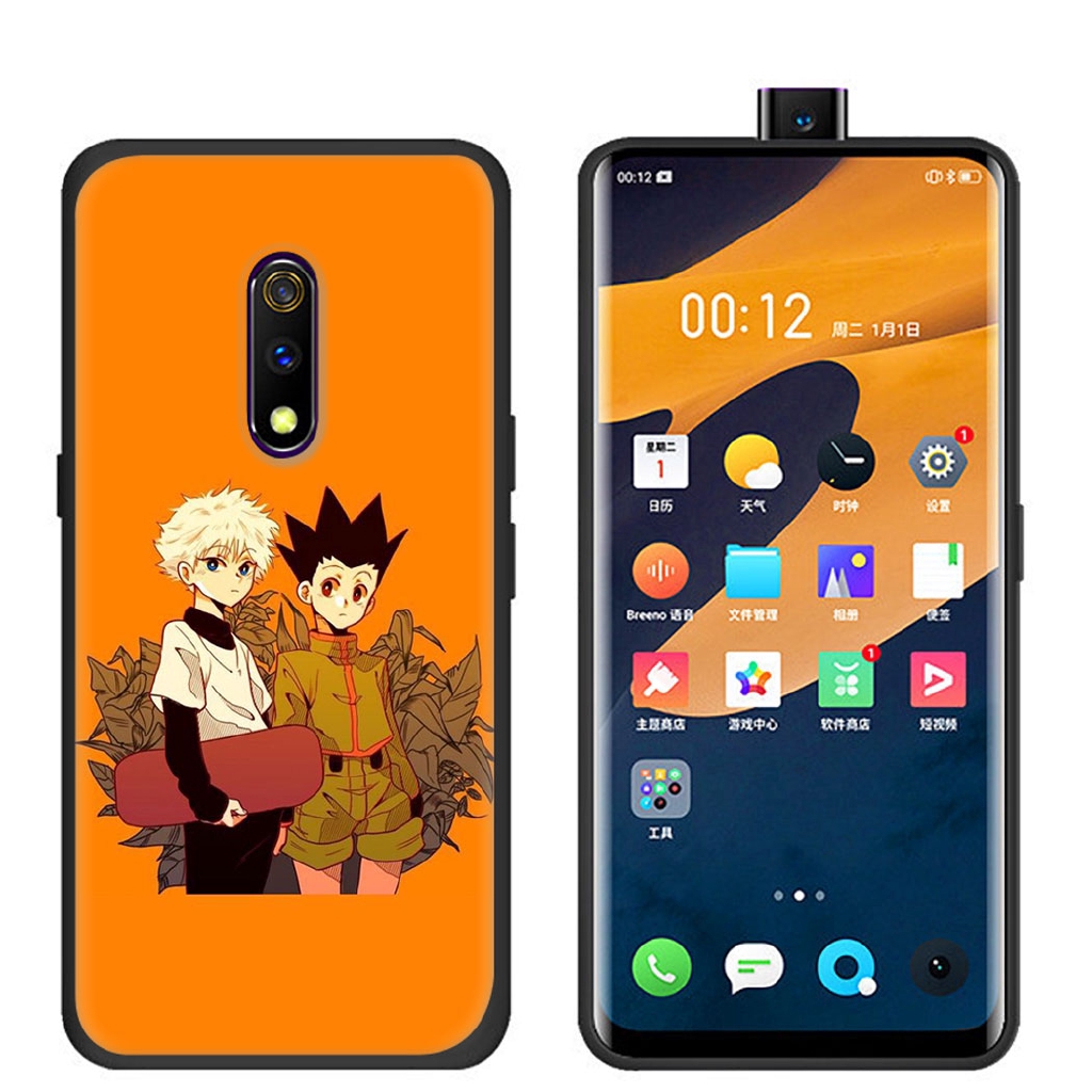 Ốp điện thoại silicone dẻo viền đen in hình anime hunter x hunter cho OPPO RENO 3 PRO K5 K3 REALME 5 PRO X Q XT X2 X50