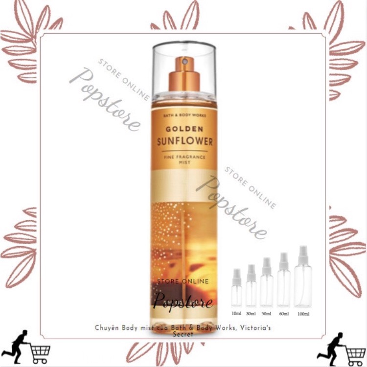Xịt toàn thân Body Mist Bath & Body Works mùi Golden Sunflower