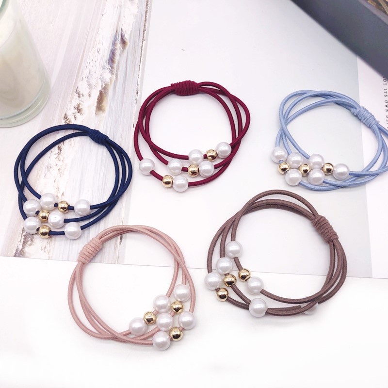 Dây buộc tóc SD306 đính hạt dễ thương xinh đẹp phong cách Hàn Quốc làm phụ kiện tóc thời trang cho nữ
