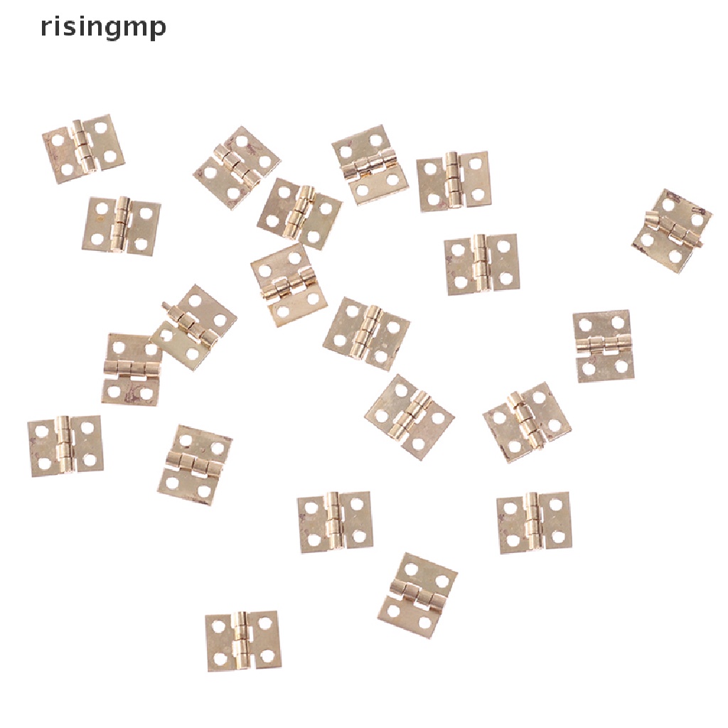 Set 20 Bản Lề Cửa Mini Bằng Đồng Thau Mạ Kim Loại ♨Trên đó