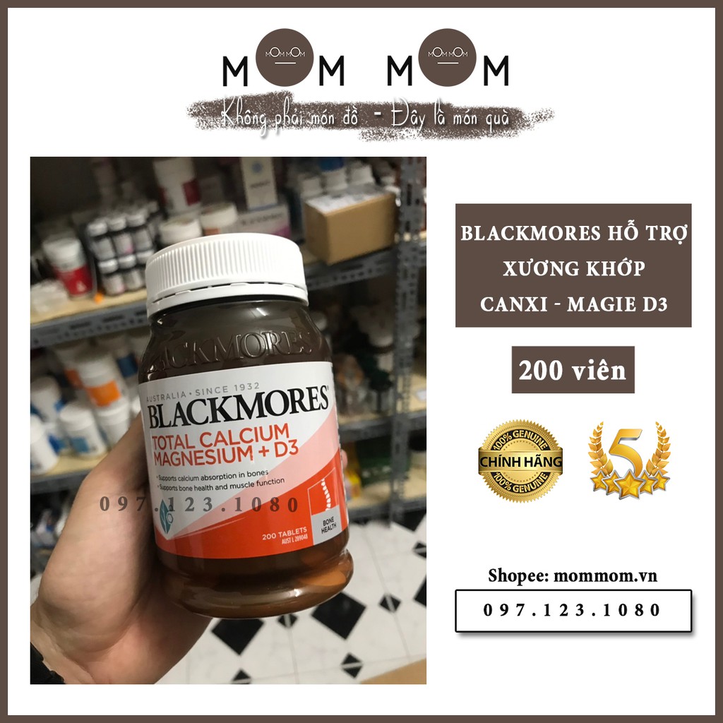 Blackmores Viên Uống Bổ Sung Canxi, Magie & Vitamin D3 Tổng Hợp 200 Viên (Úc) | Mommomvn.com