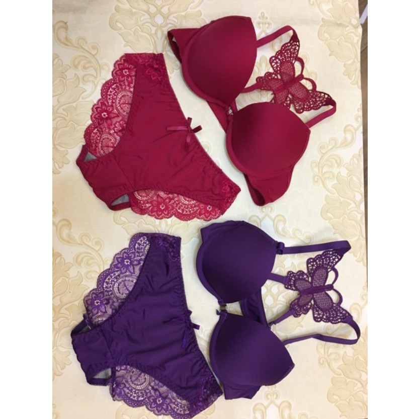 Bộ đồ lót cánh bướm sexy cài ngực trước(ảnh thật)