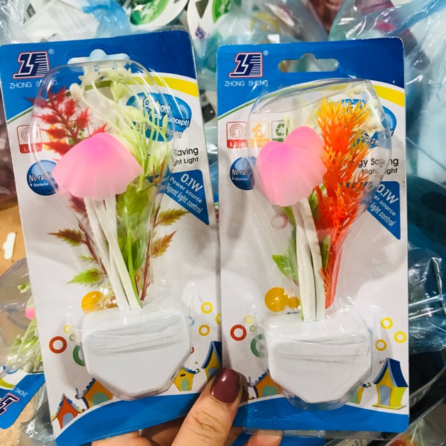 Đèn ngủ cảm ứng hình 3 cây nấm siêu dễ thương
